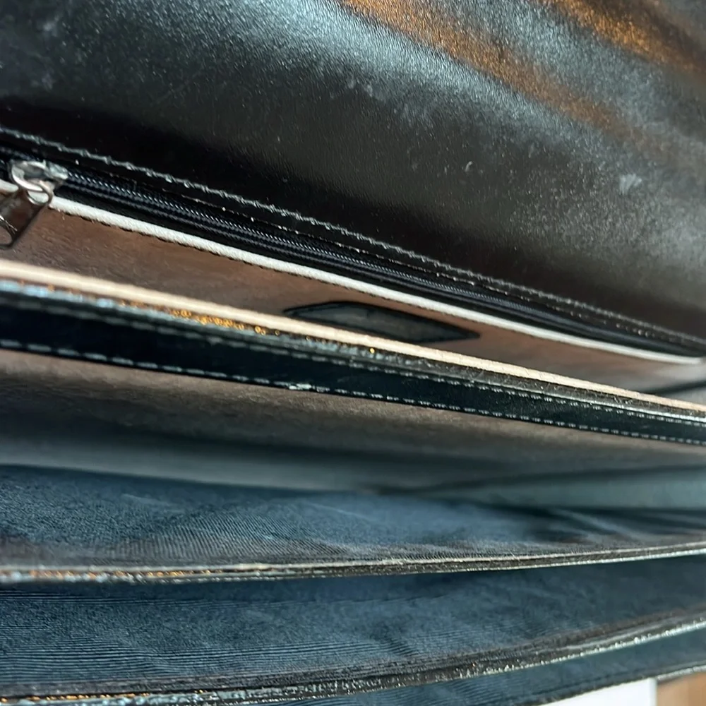 Heritage Black Leather Briefcase